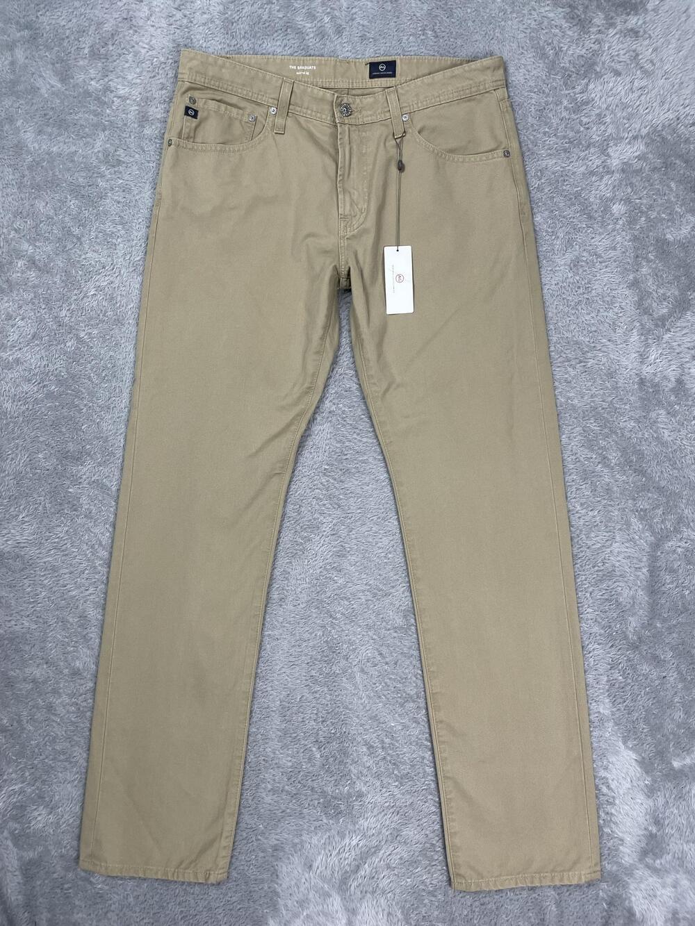 AG Adriano Goldschmied The Graduate Jeans Mens 34x34* Beige Slim Straight Denim